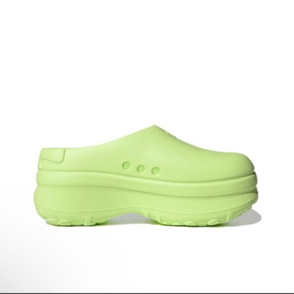 Adidas Adifom Stan Smith Mule Neon Green Foam Clogs Y2K Gorpcore - Picture 4 of 7